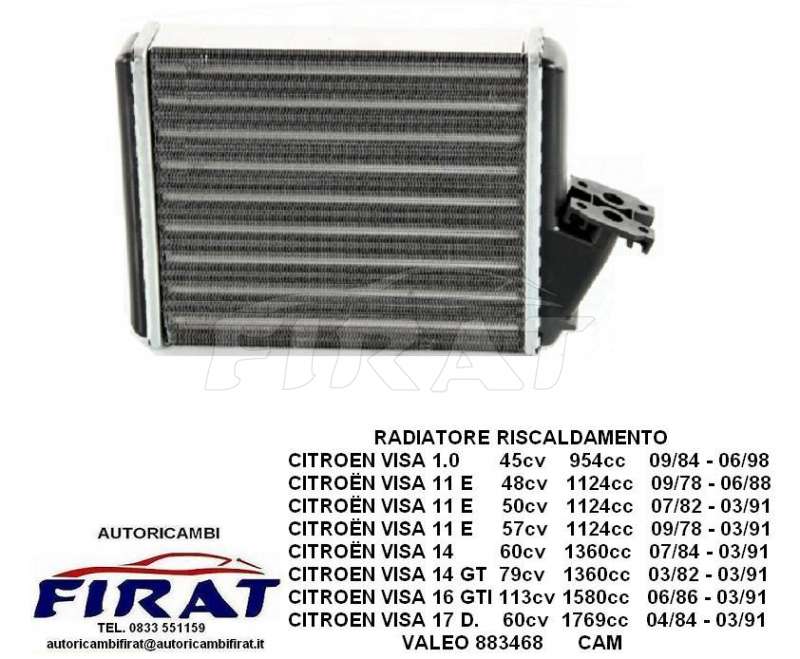 RADIATORE RISCALDAMENTO CITROEN VISA 883468